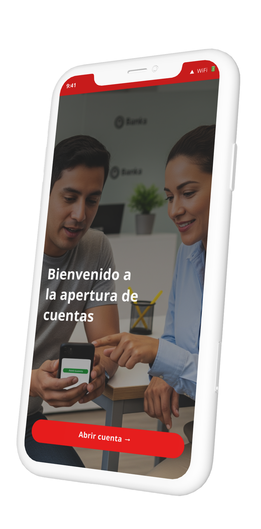 Simulación de la vista del asesor en el flujo rediseñado de apertura de cuenta nómina