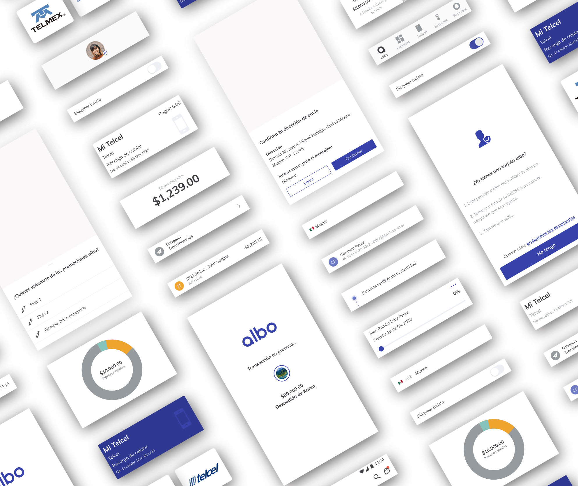Componentes del UI Kit de albo — librería de componentes documentados en Adobe XD